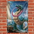 thumbnail image 2 of Leviathon Sea Serpent Ocean Dragon Monster Fantasy Home Business Office Sign, 2 of 4
