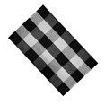 thumbnail image 3 of Bewildely Alfombra de tela escocesa de algodón tejida a mano, felpudo antideslizante, alfombrilla de suelo, alfombra en capas para lavandería, cocina Decoración del hogar Blanco negro 70x45cm Bewildely HA000473-01B, 3 of 6