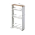 thumbnail image 7 of Yamazaki Home Rolling Storage Cart, Steel, Holds 26.4 lbs White, 7 of 7