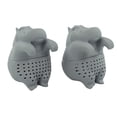 thumbnail image 1 of Hipopótamo lindo Té de silicona Infusor Té Hojas sueltas Colador de té Difusor de filtro Utensilios de cocina Gadgets (Gris), 1 of 5
