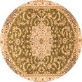 thumbnail image 1 of Ahgly Company Indoor Round Medallion Orange Traditional Area Rugs, 7' Round, 1 of 1