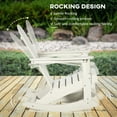 thumbnail image 5 of Outsunny Outdoor Rocking Chair, HDPE Adirondack Porch Rocker Chair for Garden, Patio, White, 5 of 9