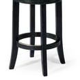 thumbnail image 3 of Maven Lane Eva Counter Stool in Aged Black w/ Charcoal Black Vegan Leather, 3 of 6