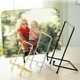 thumbnail image 4 of Multi-purpose Metal Square Display Show Stand Holder Rack Base for Photo Frame Plate Handicrafts Book Certificate Medal Tablet Home Decor Stand XL Size (Golden), 4 of 4