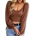 thumbnail image 4 of Camisa Corta De Manga Larga, Corte Bajo, Dulce, Linda, Para Mujer, Principios De Otoño, Suave Y Cómoda Para Fiesta. Ccdes Otros, 4 of 6