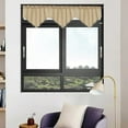 thumbnail image 6 of JVBTVB Triangular Valance Curtains Solid Color Short with Through Rod Easy Install Set of 3 Panels for Home Windows, 6 of 8