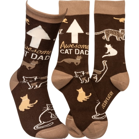 Primitives by Kathy Awesome Cat Dad Socks