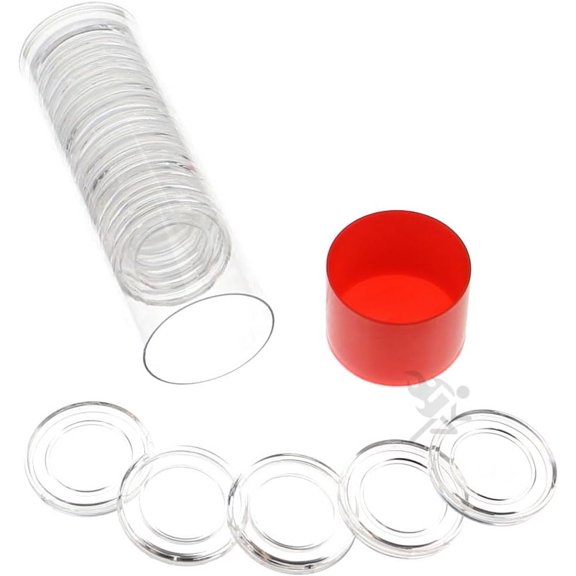 OnFireGuy Capsule Tube & 20 Air-Tite H39 Direct Fit Coin Holders for ...