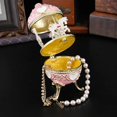 YIEMEEN Elegant Rotating Carousel Jewelry Box with 3 Horse Musical ...
