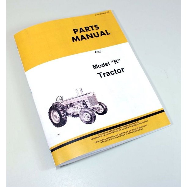 Parts Manual For John Deere R Tractor Catalog Assembly Exploded Views Numbers