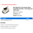 thumbnail image 2 of Rear Right Door Lock Actuator Motor - Compatible with 2009 - 2010 Dodge Ram 1500 4-Door, 2 of 2