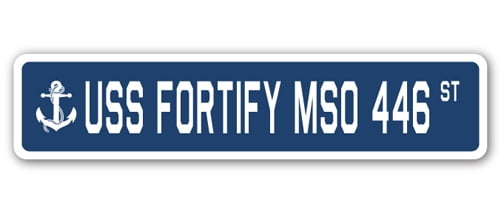 SignMission Proudly Served On USS FORTIFY MSO 446 Plastic License Plate Frame 