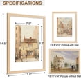 thumbnail image 3 of decorUhome 11x14 Solid Wood Picture Frame, Display 8x10 Pictures with Mat or 11x14 without Mat, Photo Frame for Home Decor, Natural, 3 of 10