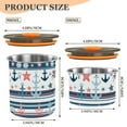thumbnail image 3 of Seafish Anchor Stripe Airtight Coffee Bean Canister 30oz Food Storage Containers with Lids For Gournd, Tea, Sugar, Flour, Rice, Cereal, Candy Cookie Jar, 3 of 8