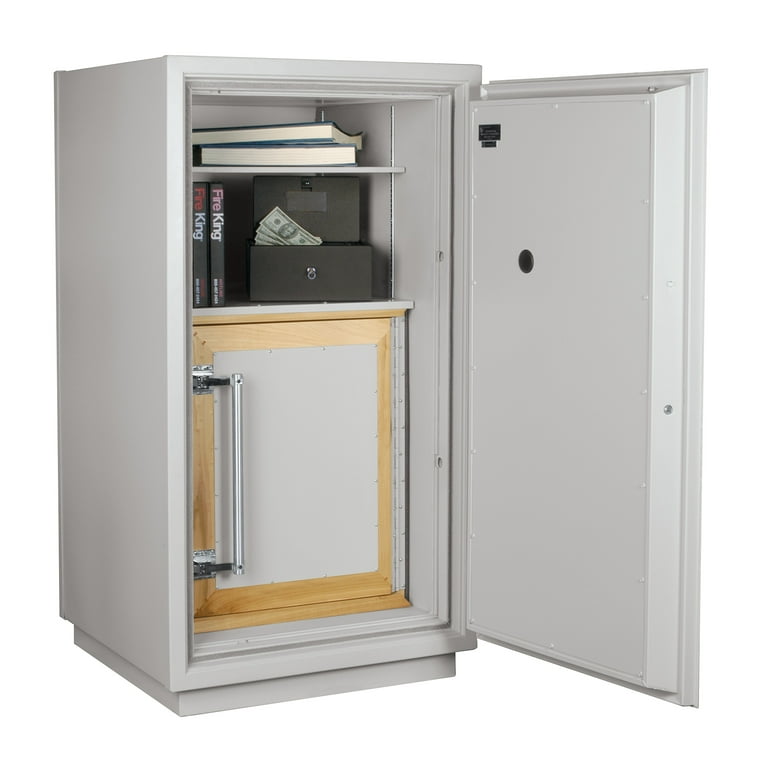 Office Industrial Platinum Finish UL Class 350 1 Hour Fire Mixed Media Safe  equipped with an electronic lock