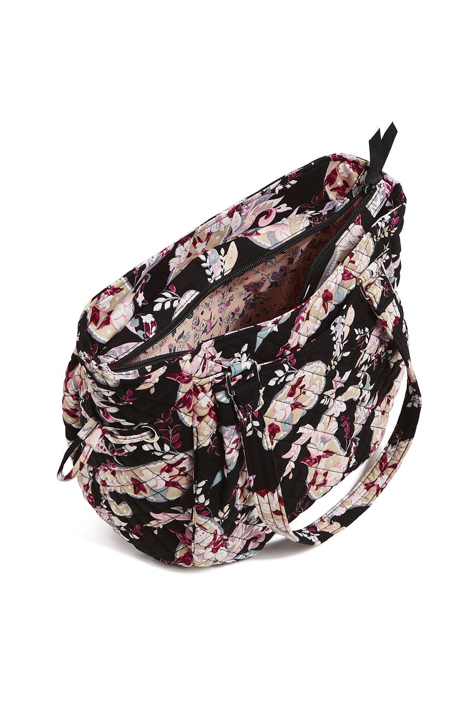 Vera Bradley Women s Cotton Glenna Satchel Fresh Cut Floral Green Walmart