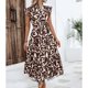 thumbnail image 5 of Vestido de Verano con Mangas Plisadas Mangas Voladoras Cuello Redondo Y Encaje, Vestido de Verano Informal Impreso, 5 of 5