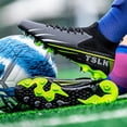 thumbnail image 4 of Yiomxhi High-Top Soccer Cleats for Men Adult Younth Lightweight Football Shoes with Ankle Support, Breathable Outdoor Turf Cleats for Training and Matches, Long Studs and Short Studs, 4 of 7