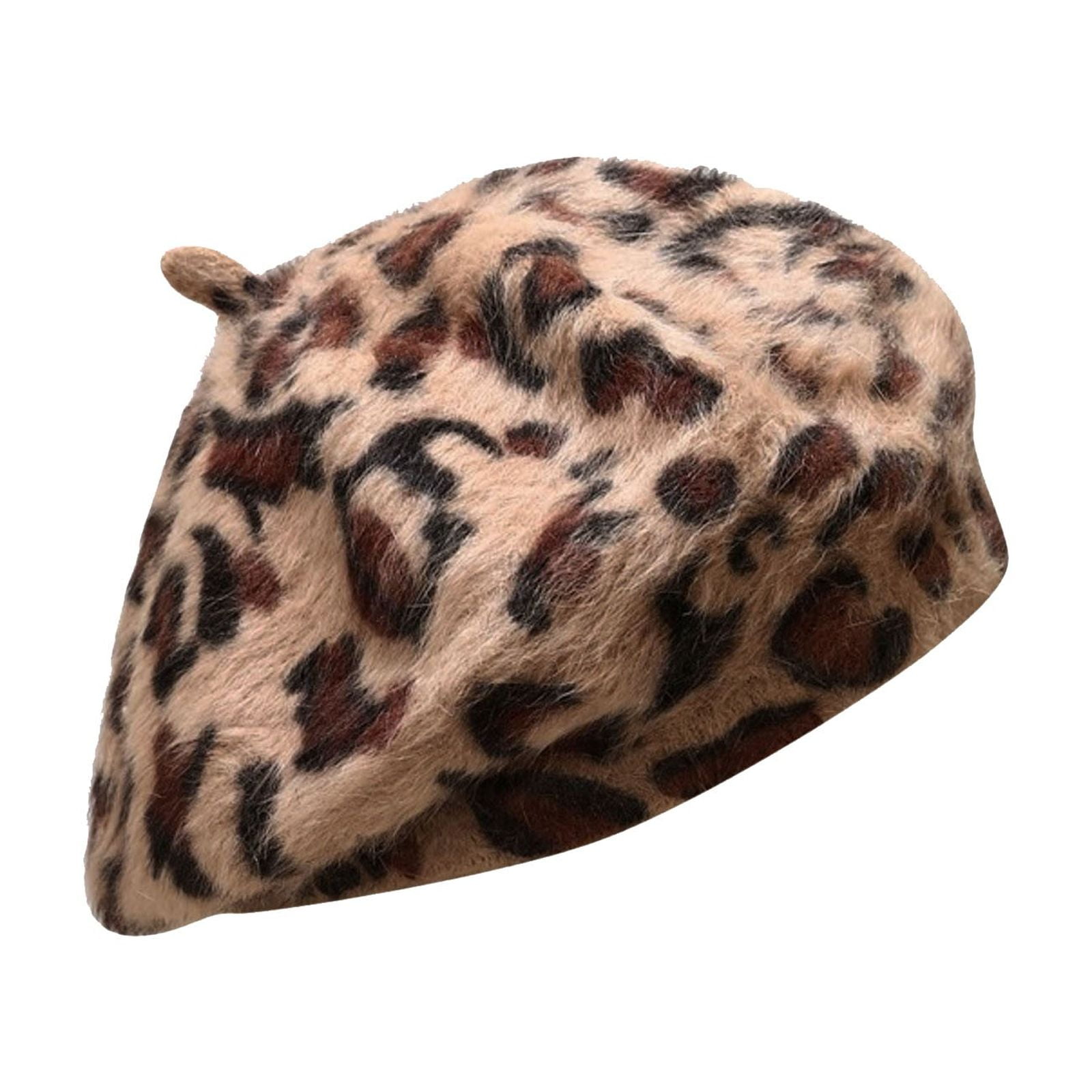 TINZ Ladies Fashion Rabbit Beret Print Leopard Painter Hat  display picture 2