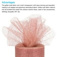 thumbnail image 3 of 6" Wide 25 Yards Glitter Tulle Ribbon Netting Fabric for Tutu Skirt Christmas Wedding Rose Gold, 3 of 5