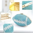 thumbnail image 4 of Football Bling Purse Rhinestone Clutch Purses for Women Crystal Ball Purse Rugby Ball Shaped Bag with Shoulder Chain, 4 of 7