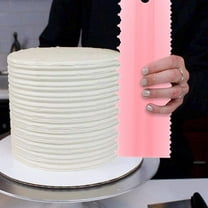 Hytrove 5Pcs Cake Frosting Tools in Pink Silicone for Baking Desserts