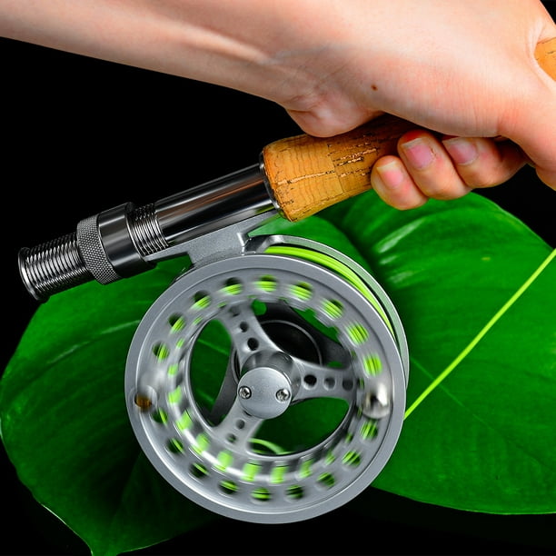 Full Metal Fly Fishing Reel Aluminum Alloy Body Reel with CNC Machined 3/4 5/6 7/8 Fishing Fly Reel Silver 7 8