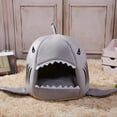 thumbnail image 4 of EIMELI Comfortable Cave Design Kennel Shark Shape Cat Dog Pet Soft Nest for Daily Life, 4 of 10