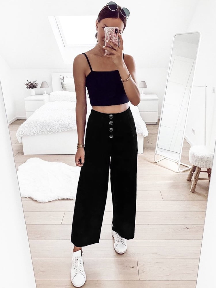 Women Wide Leg Pants High Waist 