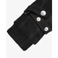 thumbnail image 4 of Mens Sheepskin Leather Motorcycle Gloves Touchscreen Adjustable Knit Cuff Warm Winter Allen Riding Glove Black (S), 4 of 5