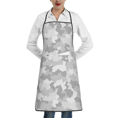 

Anti-Stain Strap Pocket Hemlock Apron Pocket Design 28.3×20.4 Inches Suitable For Supermarkets Hotels Kitchens Restaurants Barbecue Restaurants Army Camouflage Hexagon Pattern