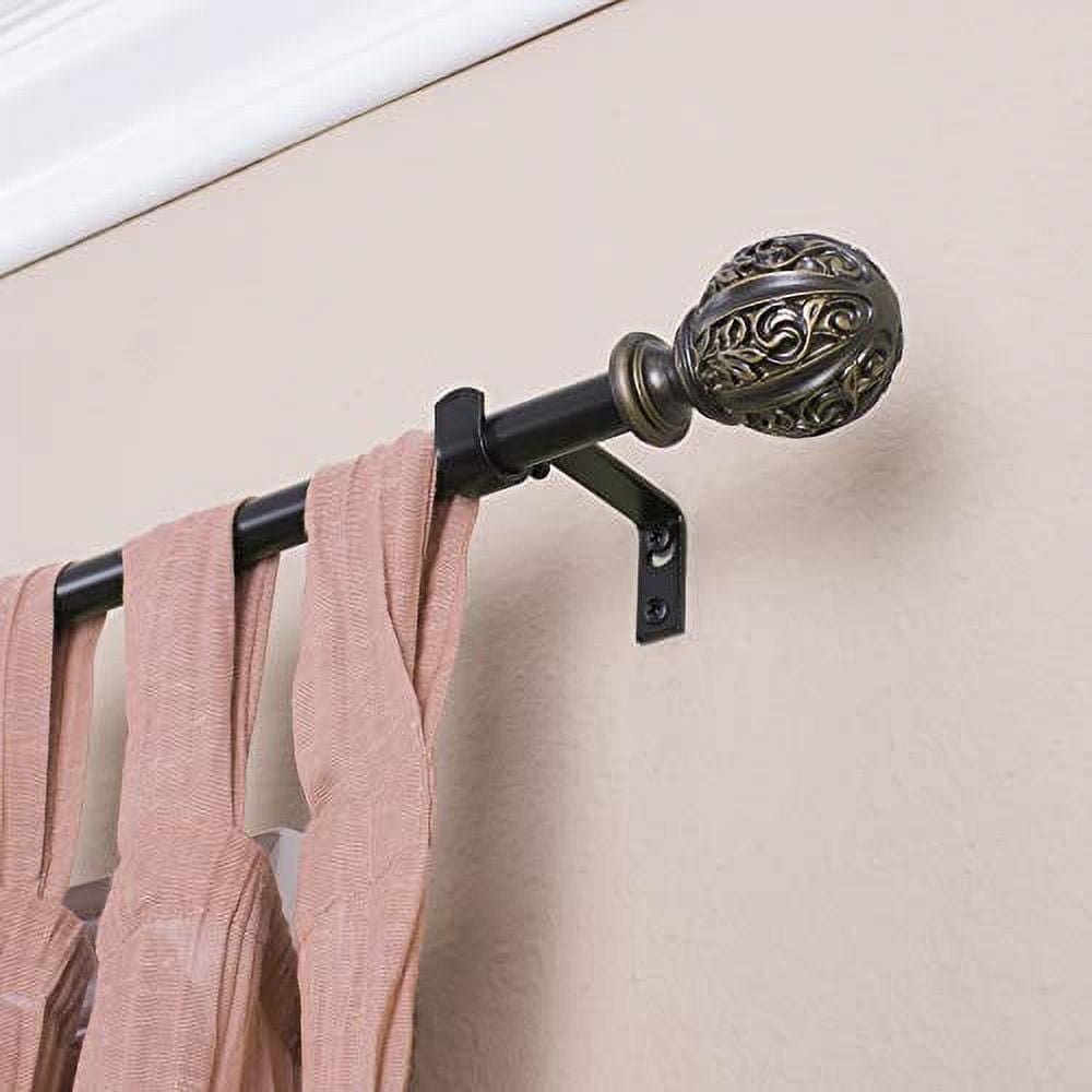 Montevilla Core Leaf Ball 5/8" Curtain Rod Set