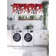 thumbnail image 5 of Snowman Snowflakes Valances for Windows, Christmas Striped Scarf Hat Light Filtering Window Treatment Valances, Rod Pocket Small Curtains for Kitchen/Bathroom, 54"x18", 5 of 9