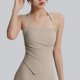 thumbnail image 2 of Mujeres de Color Sólido Cuatro Filas Ajustable Inalámbrico Sujetador Doble Hombro Estilo a Prueba de Choques Yoga Deportes Sujetadores para Mujeres, 2 of 6