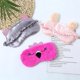 thumbnail image 3 of un Masque De Sommeil Animal Lapin Patchwork Beige Pour Les Enfants Et Les Filles En Peluche Mignonne, Masque Pour Les Yeux De Dessin Anim, Masque, 3 of 5