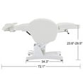 thumbnail image 6 of BarberPub Electric Reclining Esthetician Facial Beauty Bed, Ergonomic Facial Massage Table Chair with Adjustable Angle, PU Leather 330lbs Capacity(White), 6 of 11