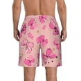 thumbnail image 3 of Kll Girl Butterfly Men'S Casual Summer Beach Shorts Hawaiian Shorts With Pockets-Medium, 3 of 9