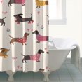 thumbnail image 4 of Colorful Funny Dachshund Shower Curtain 84"x72" ,Bathroom Decorative Shower Curtains Set with 12 Hooks,Modern Waterproof Washable Shower Curtain, 4 of 6