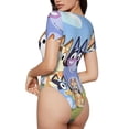 thumbnail image 3 of Lsque Bluey Women's Crew Neck Short Sleeve Bodysuit Basic T Shirts Tops Onesie Adult Cute Pajama-XX-Large, 3 of 8