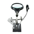 Desktop Magnifier Glass Soldering Station LED Light Magnifying Glass Stand with Clamp and Clips