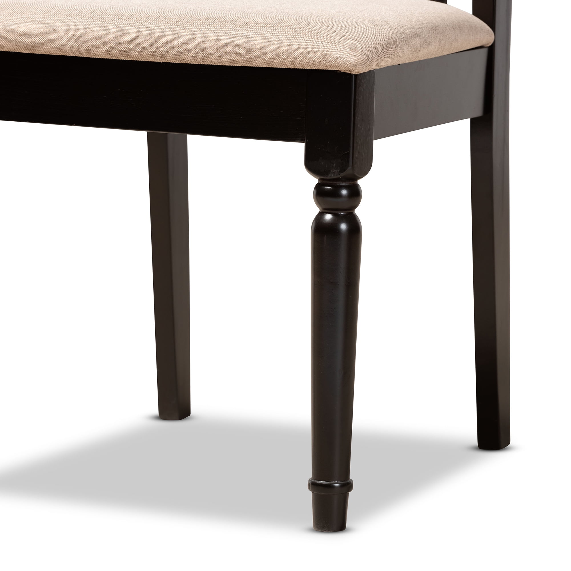 Baxton Studio Julie Modern Dining Set, 5-Piece, Dark brown