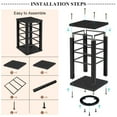 thumbnail image 2 of Rustic Rotating Wood Earring Stand, 4 Tiers Earring Holder Organizer Stand with 192 Earring Tree Holes Display for Stud Earrings, Hoop Earrings, 2 of 7