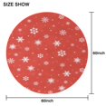 thumbnail image 6 of Red Christmas Snowflake Pattern Round Tablecloth 60"x60",Wrinkle Wipeable Table Cloth for Kitchen Dining Room Picnic Patio Party, 6 of 6