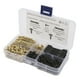 thumbnail image 4 of Perchas para cuadros con dientes de sierra, 100 piezas, 4 mm, doble orificio, perchas para marcos de fotos con dientes de sierra, herrajes para colgar cuadros, diseño fácil de usar, 4 of 9