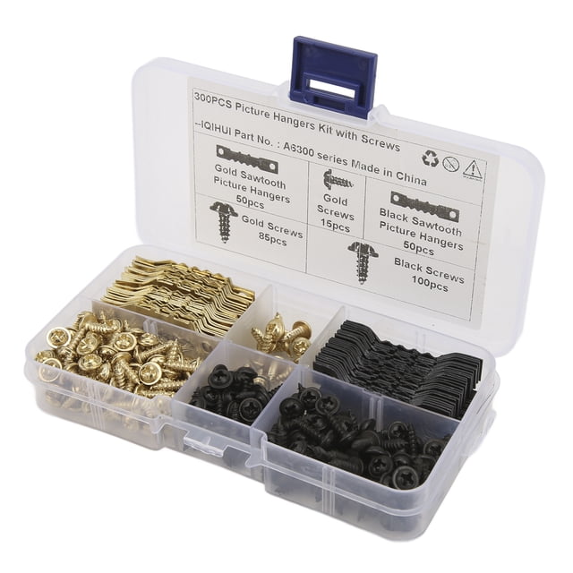 Cintres de Photo en Dents de Scie, Nickelé Robuste 4mm / 0.16in Photo Pendaison Kit Fer Résistant à la Rouille pour Navire RV pour Pendule