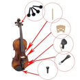 thumbnail image 2 of Runquan Kit d'Accessoires pour Violon, Tuner Fin, Accessoire de Remplacement pour Instruments de Musique, Repose-Tête pour Spectacle en Direct, 2 of 8