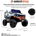 thumbnail image 2 of Carro Estilo Maverick Camioneta Off-Road Electrico Montable para Niños Carrito de Control Remoto y Manejo Directo con Luces Estereo y Pedales Funcionales con Control Remoto (Gris), 2 of 7