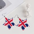 thumbnail image 5 of Leather Earrings Dangle For Women Union Jack Trendy Star Earrings Lightweight Fashion, 5 of 6