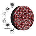 thumbnail image 4 of Wukai Housse de Pneu de Rechange Imprimé Floral Rouge pour Remorque RV, Imperméable PVC Cuir Synthétique Housse de Roue pour Camion, Remorque, RV, SUV, Campeur-16 Pouces, 4 of 6