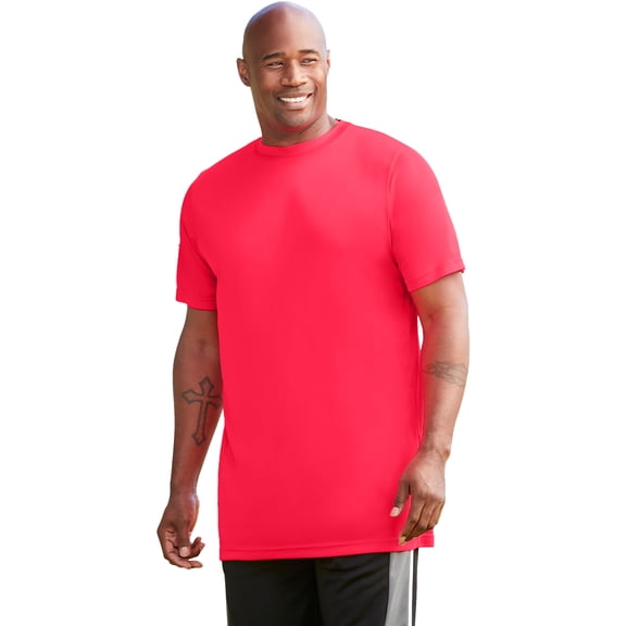 KingSize Men's Big & Tall No Sweat Longer-Length Short Sleeve Crewneck Tee